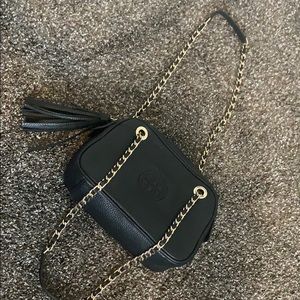 Black leather Tory Burch Shoulder/ Crossbody bag